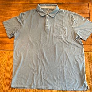 Free fly polo short sleeved shirt - blue/gray